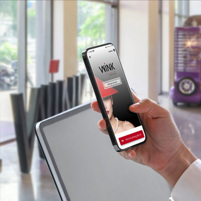 check in using your mobile at wink hotel saigon